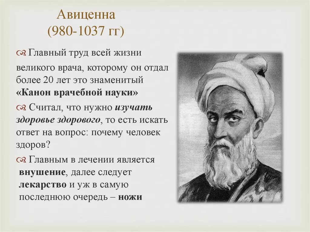 Авиценна мед. Авиценна (980-1037 гг.). Авиценна Великий ученый арабского халифата.