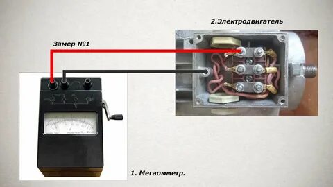 Сопротивление двигателя мегаомметром