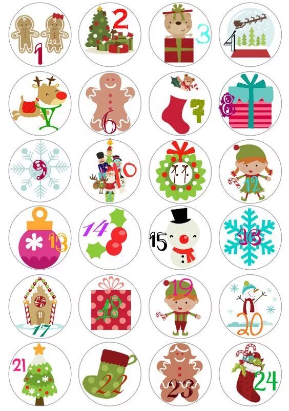 Hanging advent calendar coloring page printable game