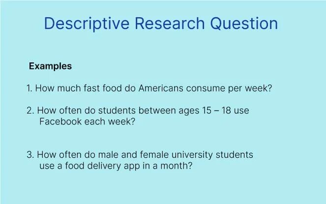Research questions examples. Research question in Quantitative study. Descriptive research. Research questions picture Grey.