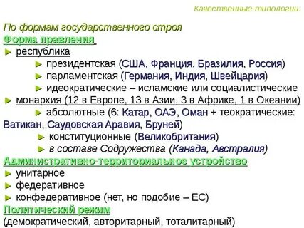 Что такое типология государства