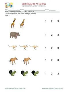 Counting animals worksheet pdf