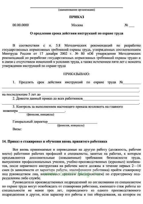 Действующий приказ по охране труда. Приказ о продлении действия инструкции по охране труда. Приказ о внедрении инструкций по охране труда. Приказ по вводу в действие инструкций по охране труда. Приказ о пролонгации инструкций по охране труда.