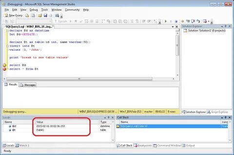 Sql set variable