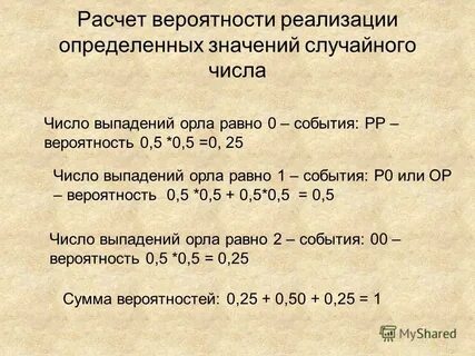 Программа расчета вероятностей