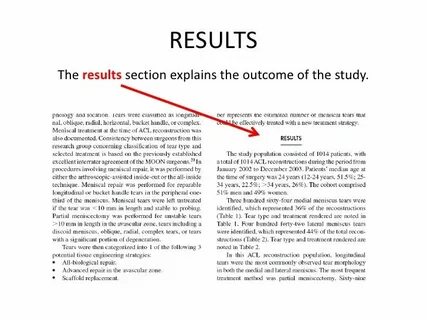 Result example
