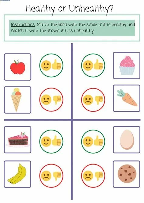 Healthy and unhealthy food английский задания. Healthy unhealthy food Worksheets. Healthy food and unhealthy food Worksheets. Healthy unhealthy Worksheets.
