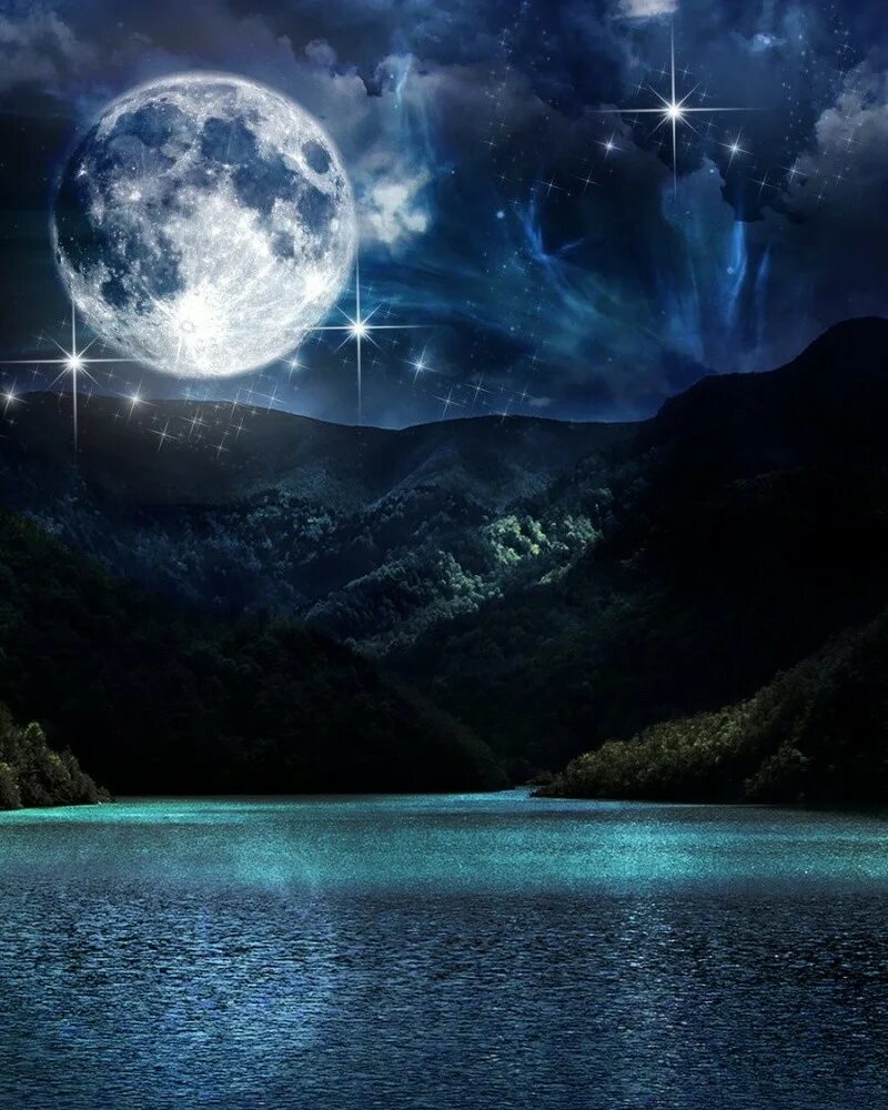 Красивая ночь. Ночь Луна звезды. Кросивыя ночь. Ночное небо с луной.