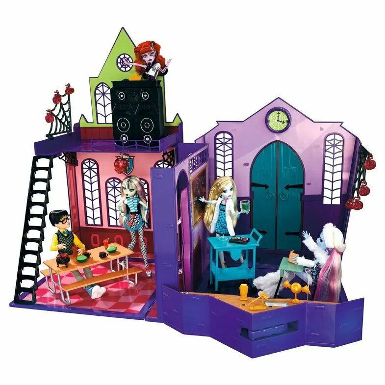Игрушку хай. Monster high игровой набор школа. школа монстер хай набор. дом монстер хай. школа монстер хай игрушка.
