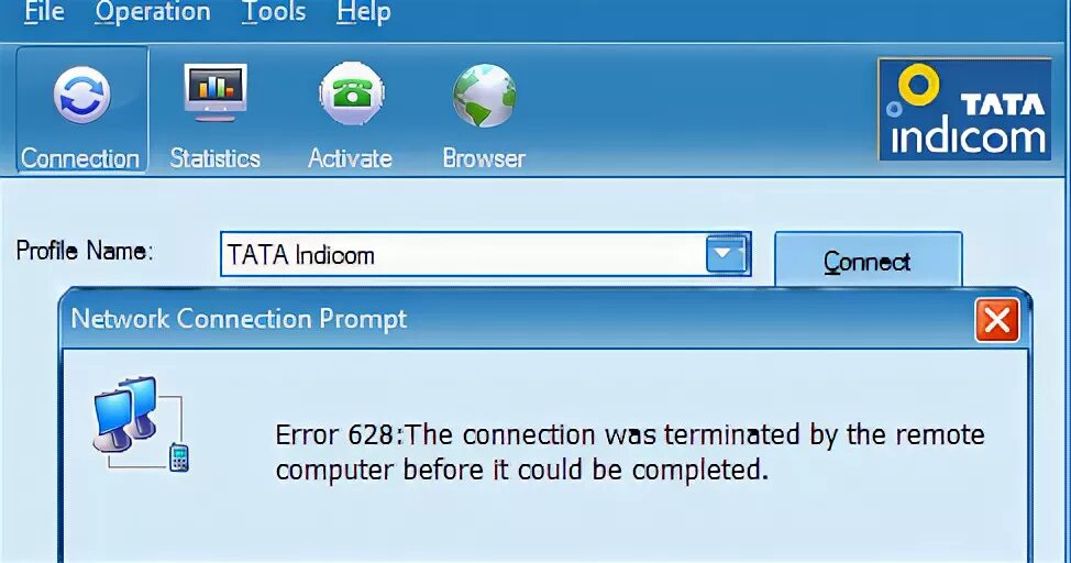 Easy connect. Error connection terminated
