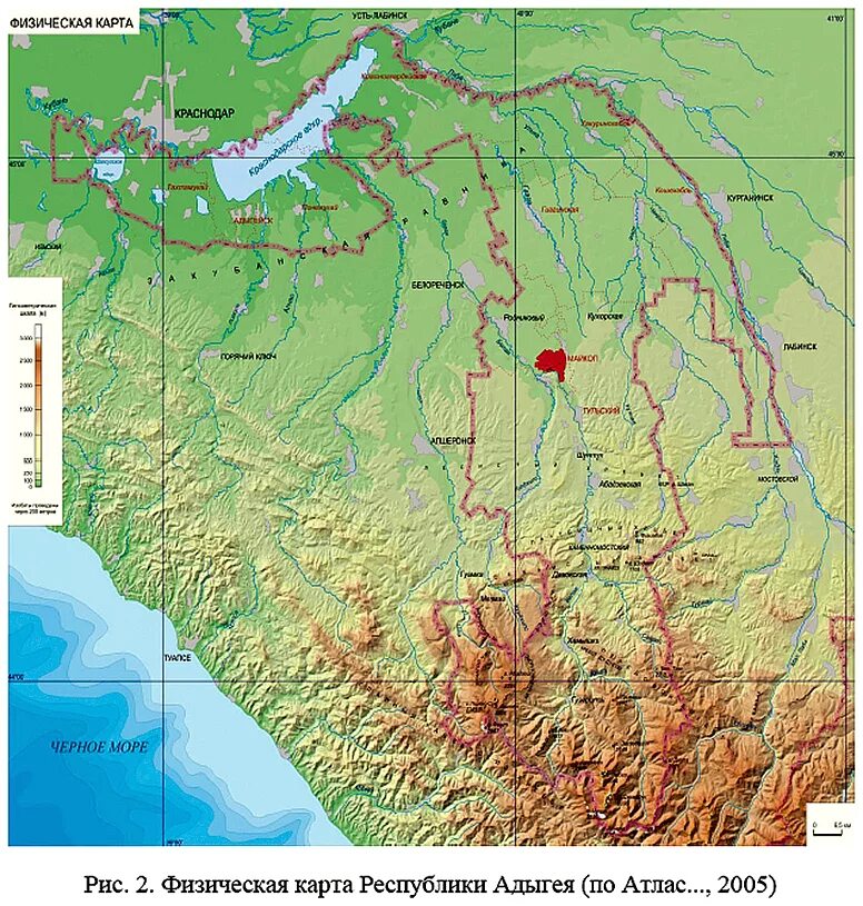 Адыгея входит в состав краснодарского края. Физическая карта Республики Адыгея. Республика Адыгея подробная карта. Физическая карта Адыгеи. Географическая карта Республики Адыгея.