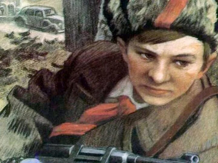 Самый юный партизан разведчик. Леня Голиков фото.