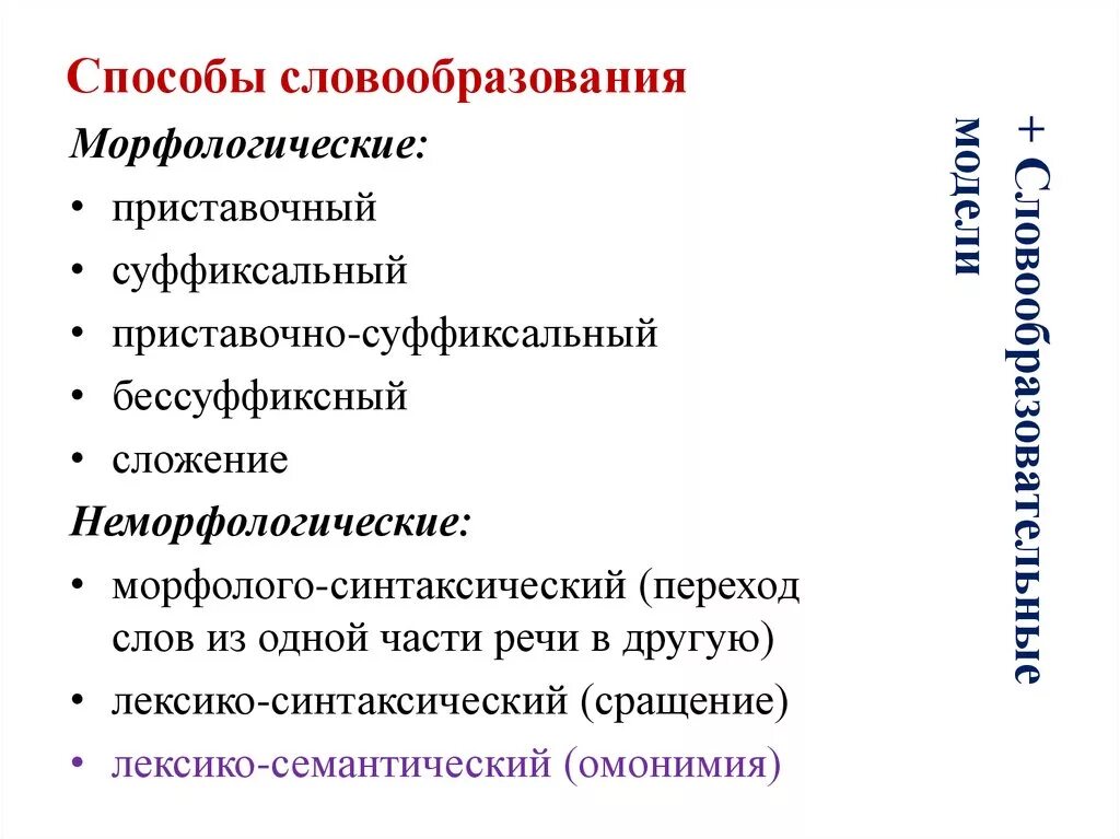 Слово переход способ словообразования. Морфологический способ словообразования примеры. Морфологический и Неморфологический способ образования слов. Морфологический синтаксический способ словообразования примеры. Морфологические и неморфологические способы словообразования.