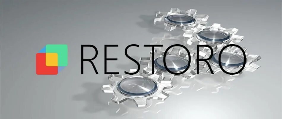 Restoro PC Repair Tool. Restoro logo. Restoro