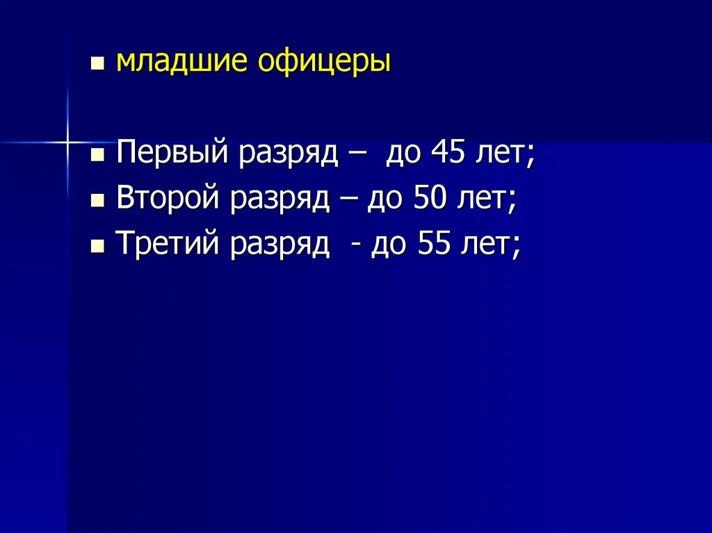 Второго разряда с 45 до 50