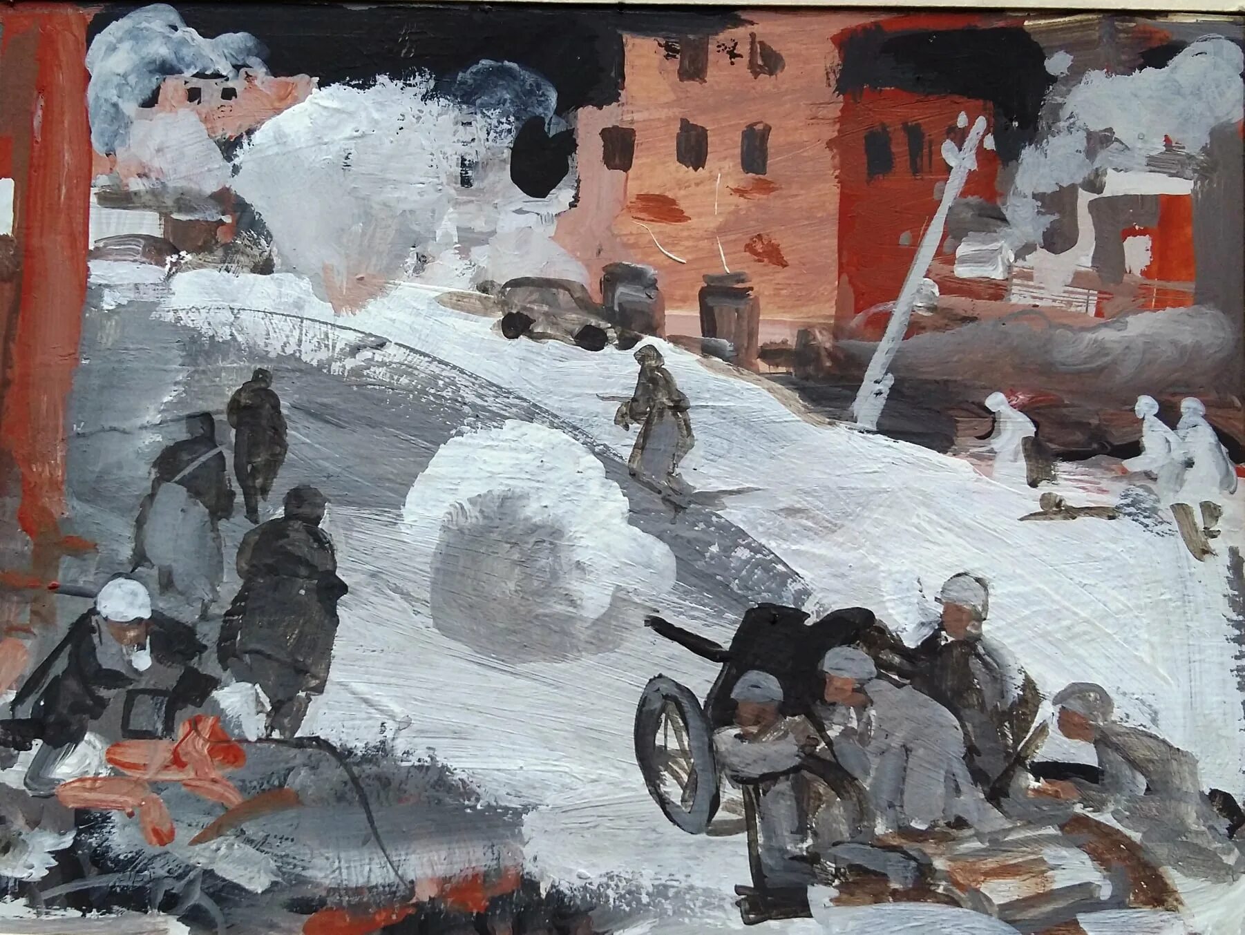 молодежь военная в живописи. художник год 1943. прорыв блокады ленинграда. художник год 1943. война в изобразительном искусстве.