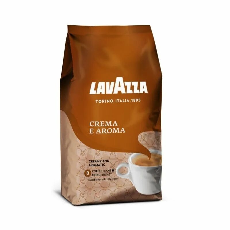 Кофе в зернах lavazza e aroma