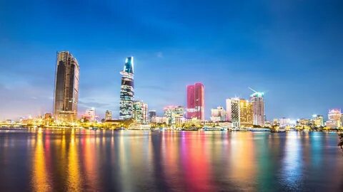 Download mobile wallpaper Bitexco Finacial Tower, Saigon River, Ho Chi Minh City, Vie...