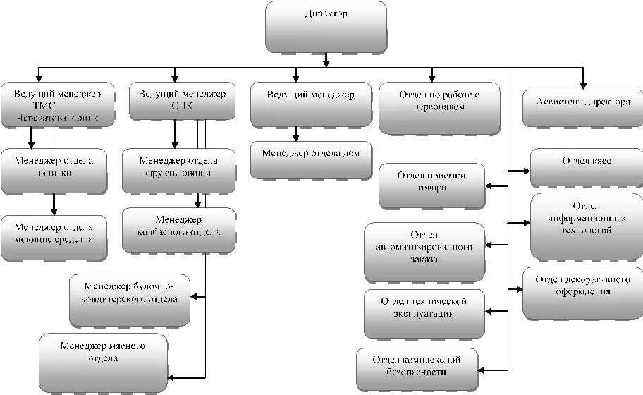Отдел рц. Организационная структура компании Спортмастер схема. Организационная структура торгового предприятия Спортмастер. Организационная структура управления Спортмастер. Схема организационной структуры супермаркета.