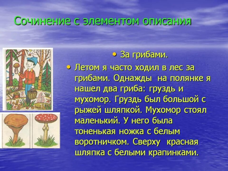 В лес за грибами сочинение. Сочинение на тему грибы в лесу. Летом в лесу сочинение. Сочинение на тему грибы. План как был в лесу летом