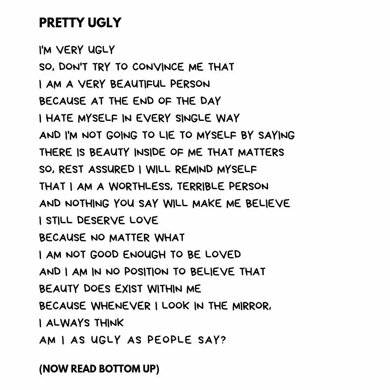 Песня if u think i m pretty. Pretty ugly перевод. i&#039;m a very ugly monster текст. ugly слово. ugly текст.
