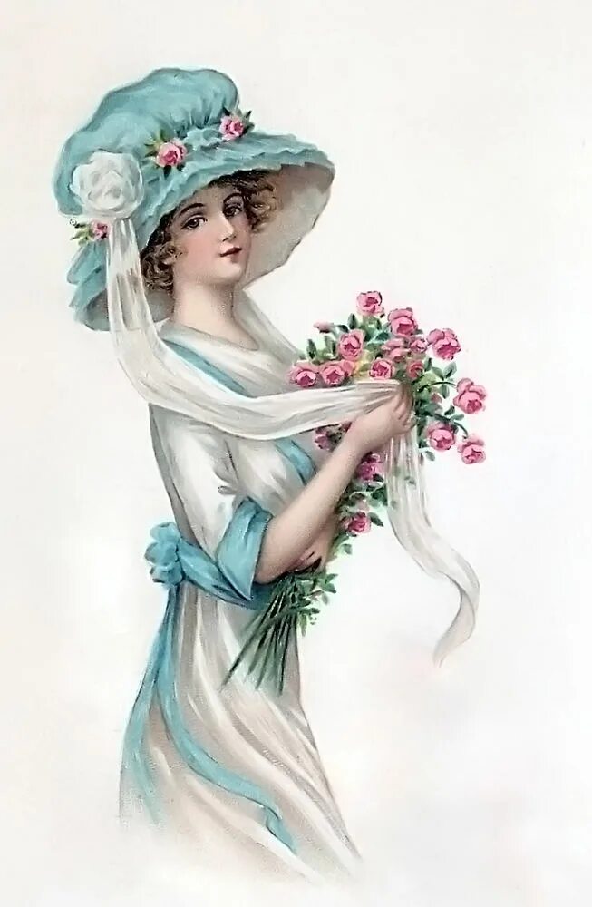 Винтажная дама для декупажа. Винтажные открытки. Старинные открытки с дамами. Винтажные дамы. Винтажные девушки.
