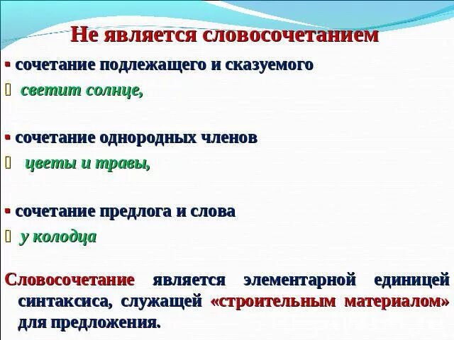 Подлежащее и сказуемое не словосочетание. Что не является словосочетанием. Сочетание подлежащего и сказуемого является словосочетанием. Сочетание подлежащего и сказуемого является словосочетанием. Не является словосочетанием примеры.