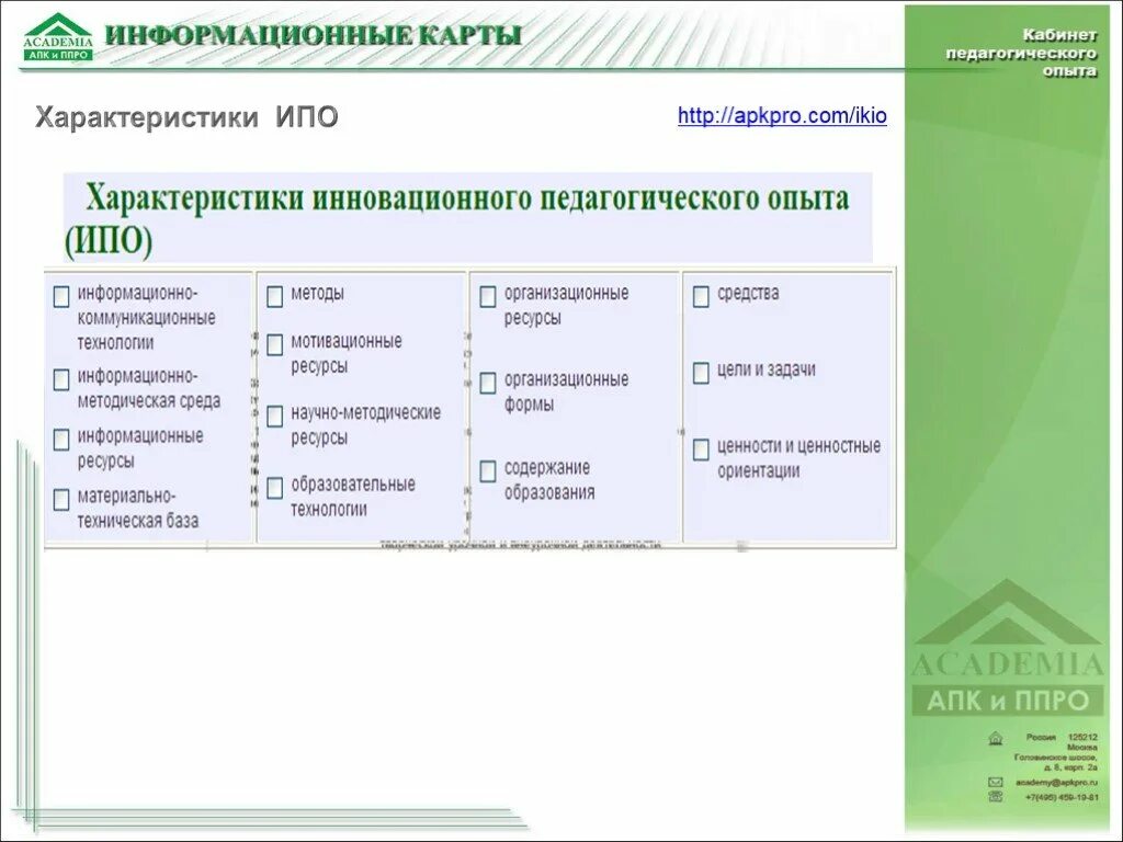 Бриоп аттестация личный кабинет. Информационная карта инновационного педагогического опыта. Информационная карта. Темы инновационного опыта ИПО. Информационная карта это определение.