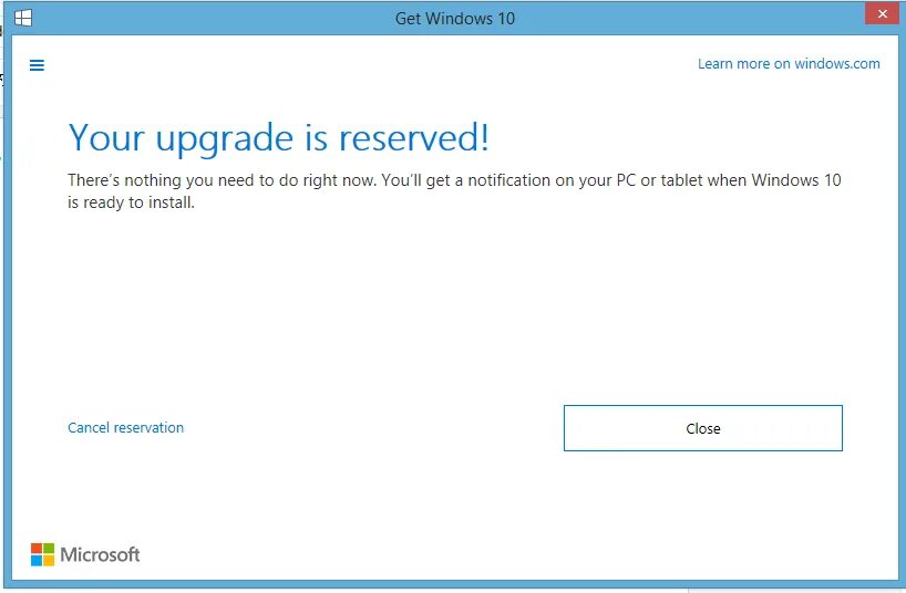 Your upgrade