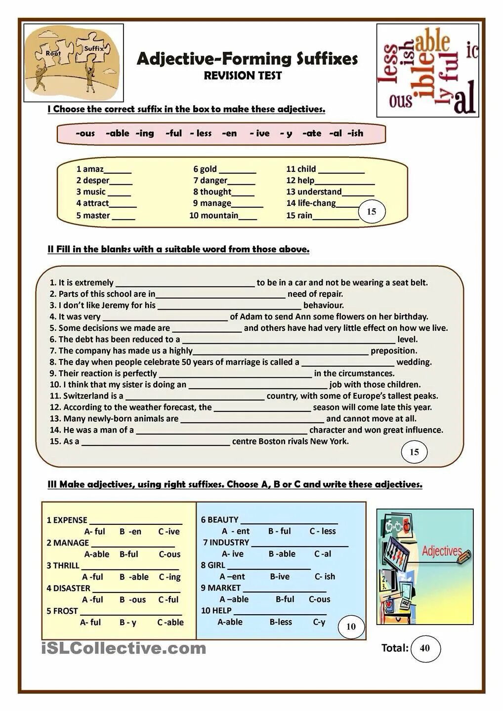 Суффиксы в английском языке упражнения. Словообразование Worksheets. Adjectives суффиксы. Словообразование в английском языке Worksheets. Build adjective