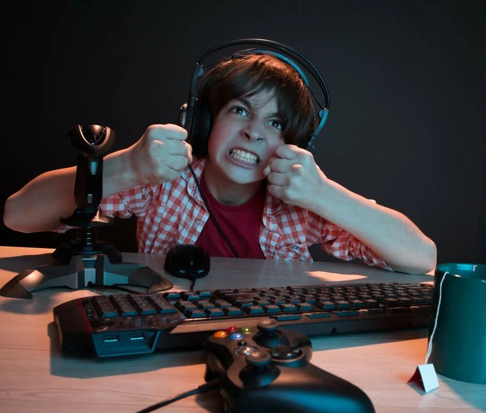 He s playing computer games