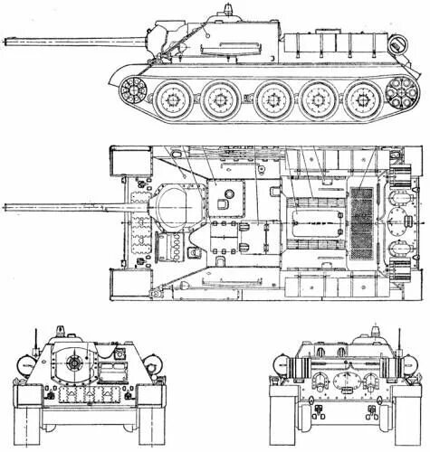 Blueprints Tanks WW2 Tanks (Soviet Union) SU-85 M48, Gepanzerte fahrzeuge, T 64