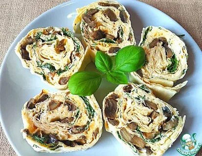 Рецепт лаваш с грибами и сыром