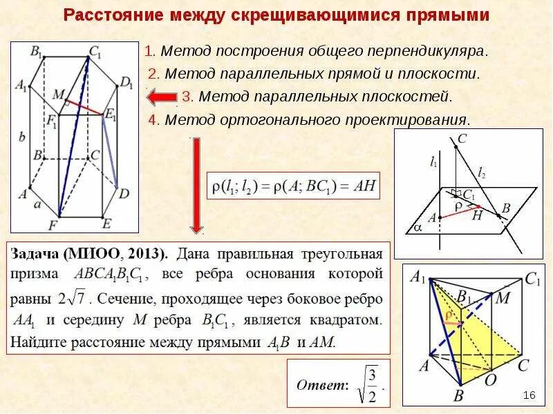 Общий перпендикуляр скрещивающихся прямых. Расстояние между скрещивающимися прямыми три способа. Скрещивающиеся прямые координатный метод. Расстояние между скрешивабщимися ррямвми. Расстояние межу скрещива.шимися пармыми.