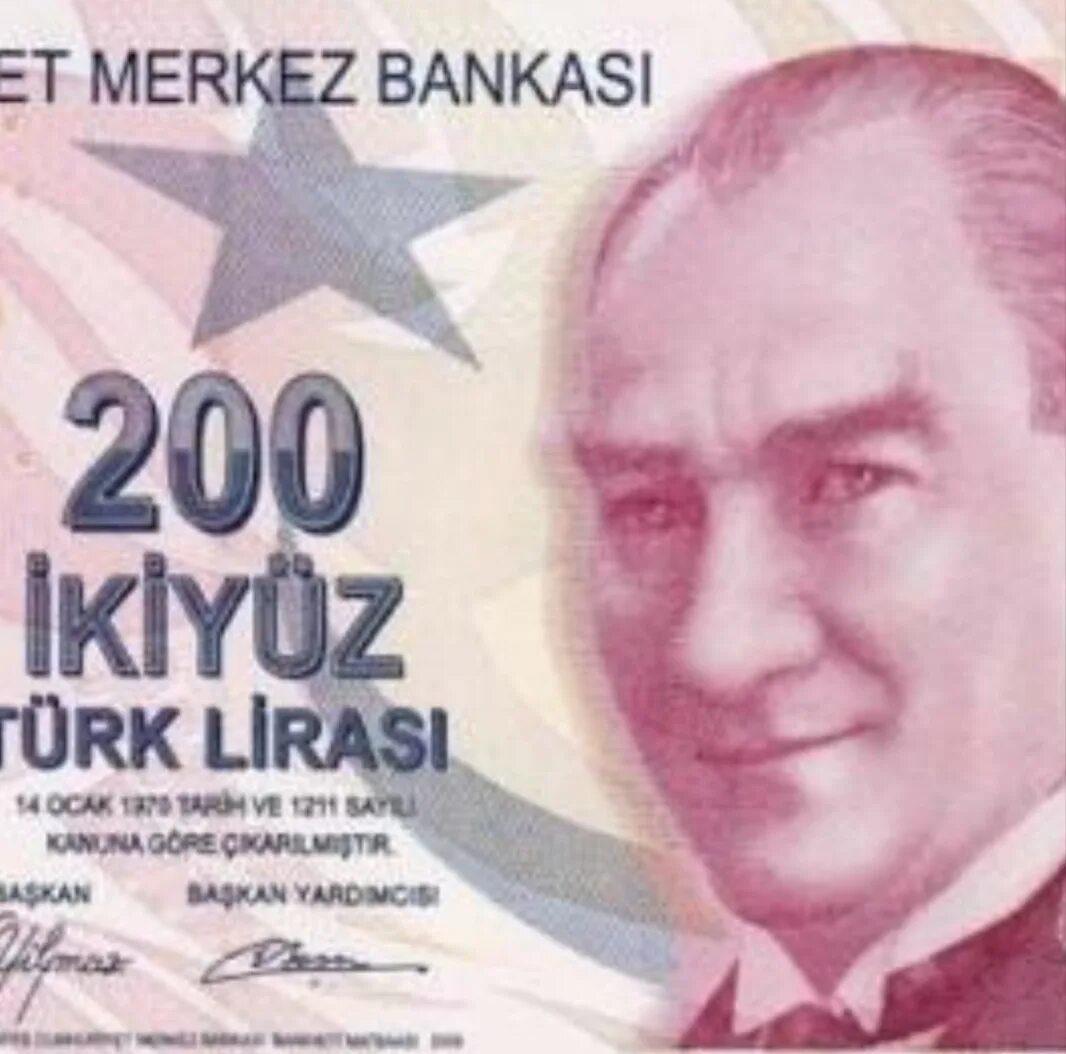 200 tl. 5000 Турецких лир.