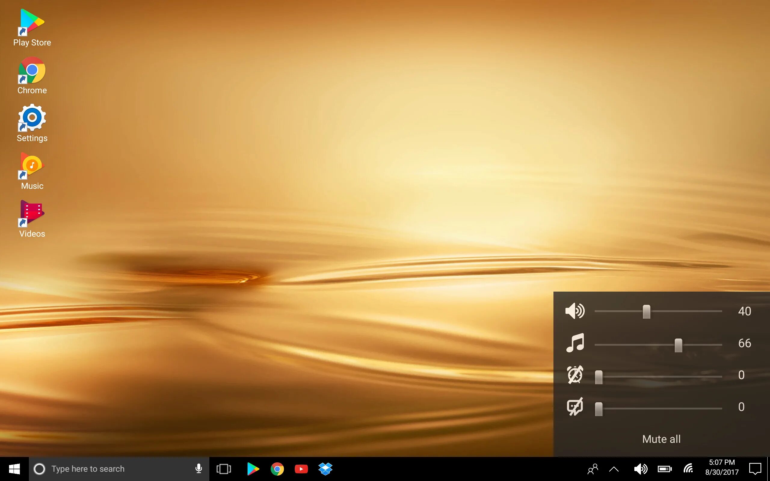Desktop launcher. Desktop launcher