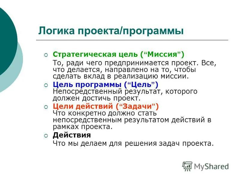 Цель стратегия задачи действия. Логика проекта. Цель программы. Миссия и цель проекта. Программа проектов.