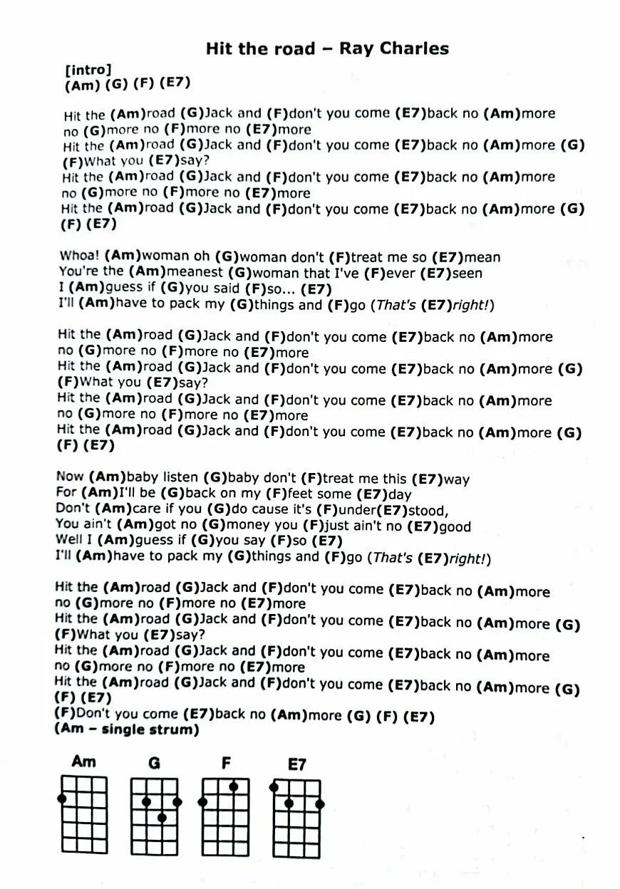 Hit the road jack lyrics. Hit the road jack укулеле. Road jack ноты. Hit the road jack аккорды. Hit the road jack аккорды.