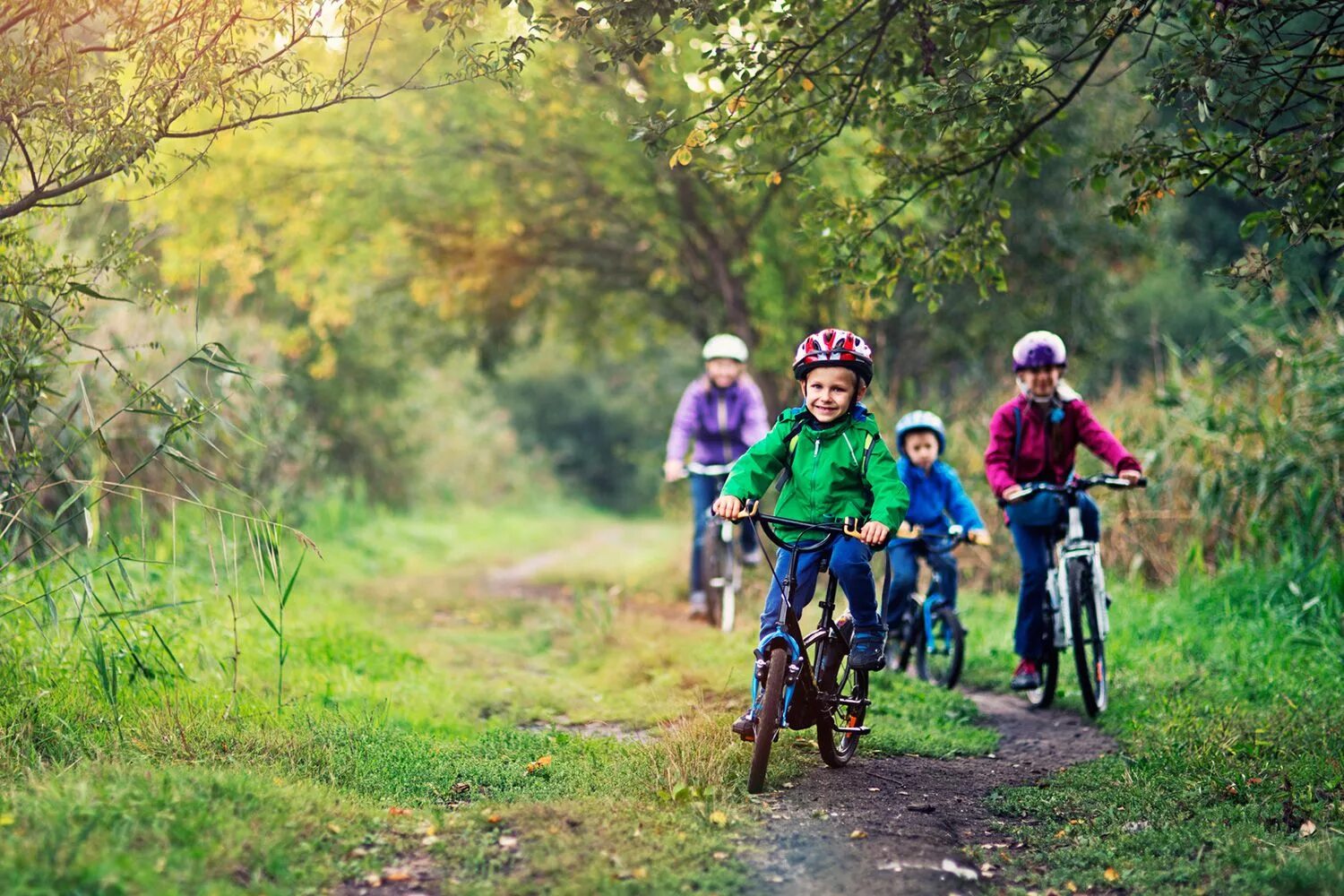 The children ride bikes. Дети на велосипедах в лесу. Мальчишки на велосипедах. Велосипед. Дети на велосипедах на природе.