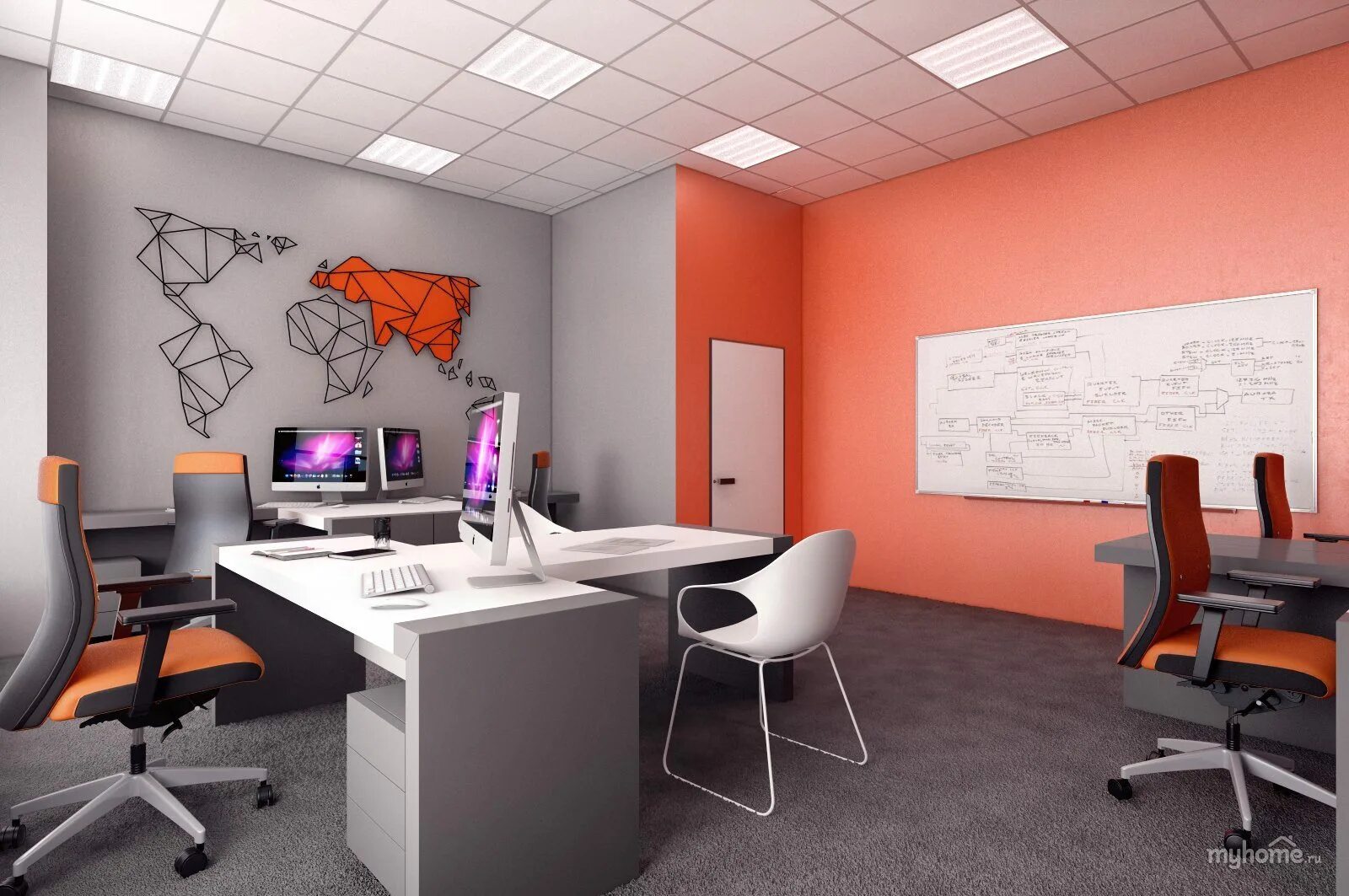 Экстерн офис. Интерьер офиса. Оранжевый интерьер офиса. Цвет стен в офисе. Серые стены в офисе.