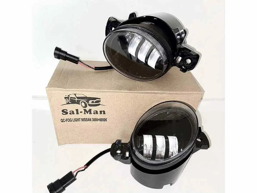 Птф лед ниссан. Led ПТФ "Sal-man", 50w. Led ПТФ Sal-man. Sal-man ПТФ Nissan x-Trail. Фары противотуманные led Sal-man.