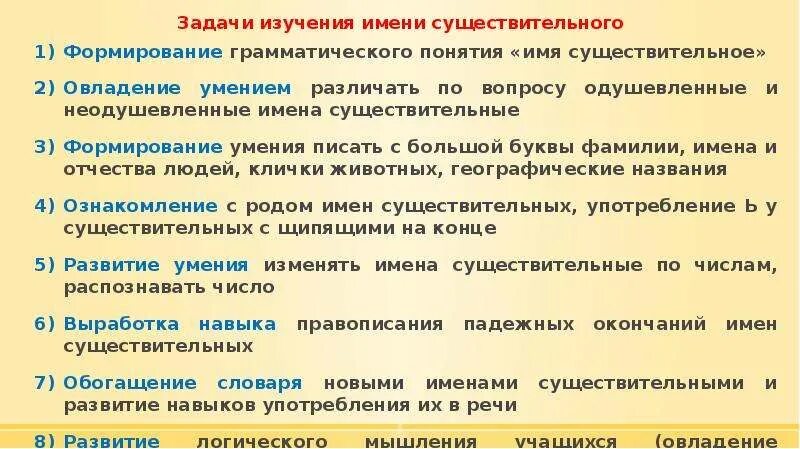 Задачи изучения имен прилагательных. Методика изучения имени существительного. методика изучения имён существительных.. этапы изучения имени существительного. задачи изучения морфологии в начальной школе.