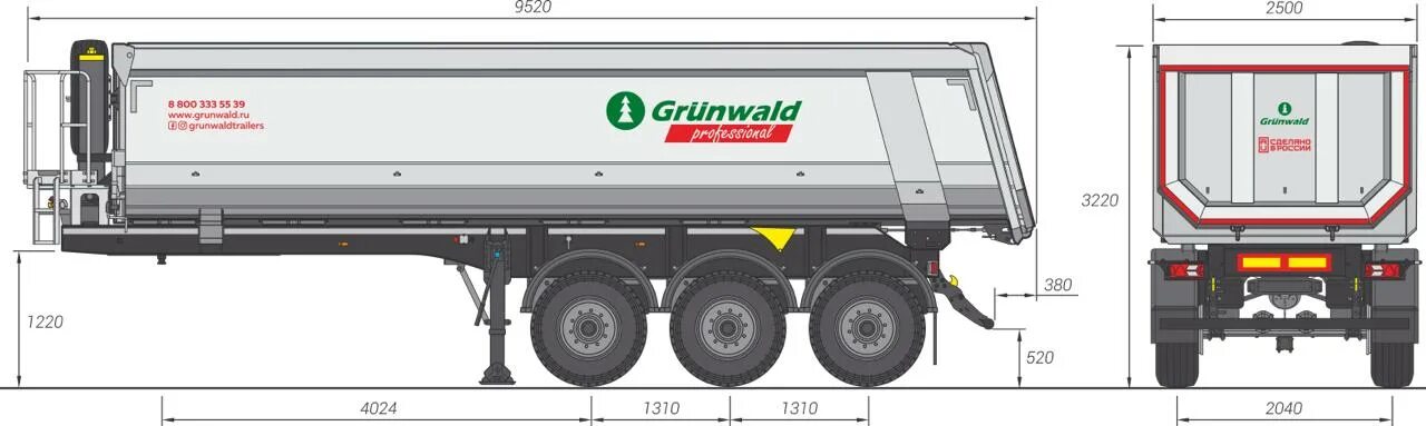 Самосвальный полуприцеп Грюнвальд 34 м3 габариты. Grunwald полуприцеп самосвальный габариты. Самосвальный полуприцеп Grunwald gr-TST 34 м3. Тонар Grunwald 34 кубов габариты.