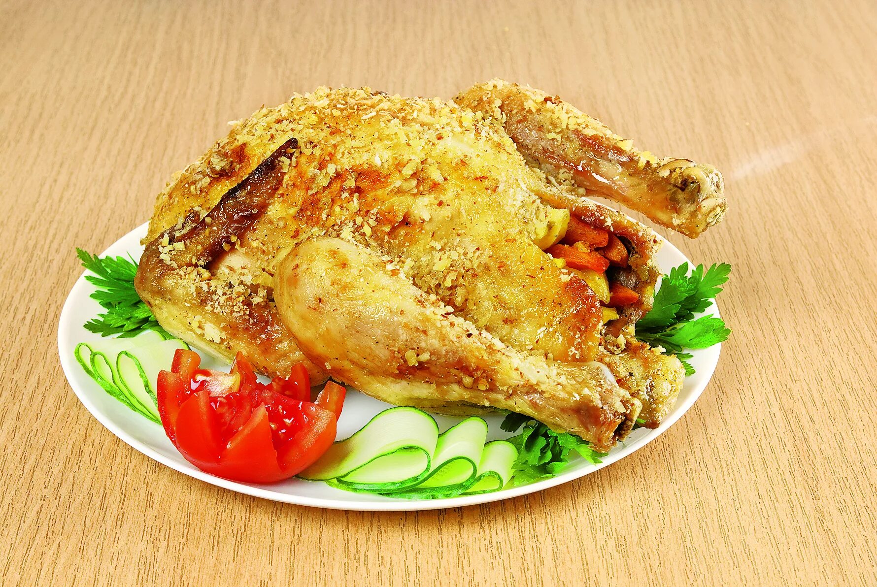 Курица, фаршированная рисом, в духовке: рецепт с фото пошагово