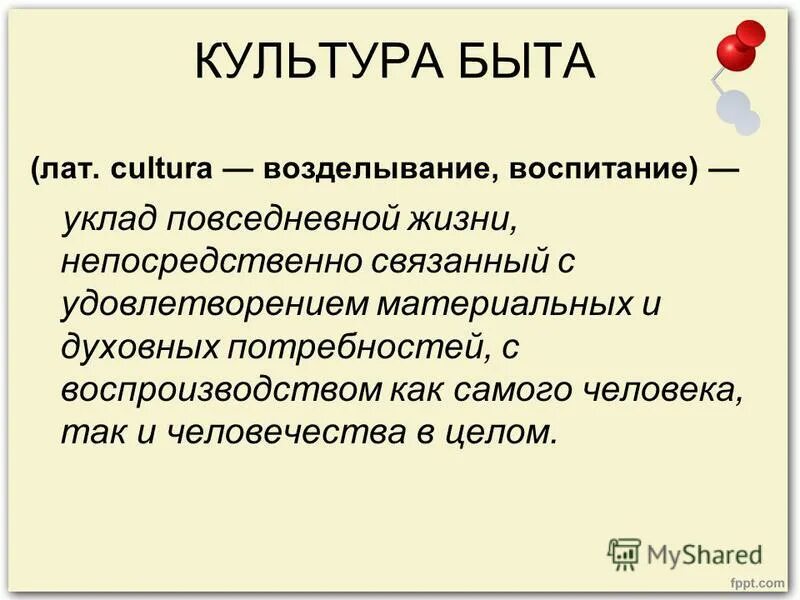 Повседневная жизнь термин. Бытовая культура. Культура быта. Аспекты культуры быта. Элементы культуры и быта.