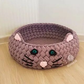 Вязание лежанок для кошек