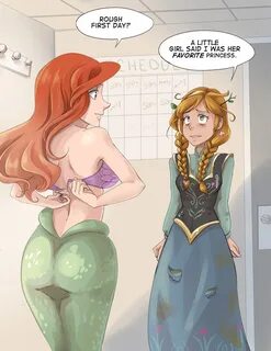 anna, ariel, disney, frozen, little mermaid, the little mermaid, disneyland, lavenderlege...