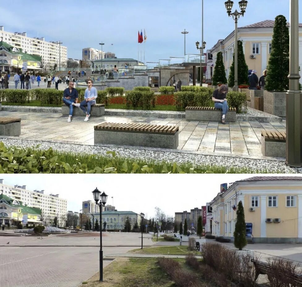 Изменение дмитрова. Благоустройство дмитрова советская площадь. дмитров благоустройство проект.