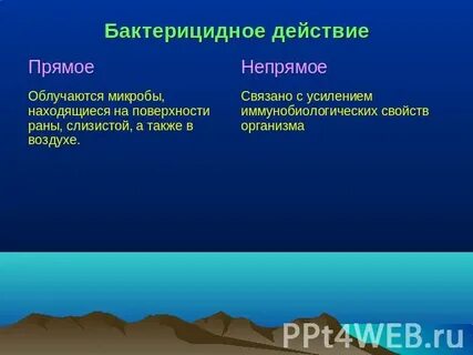 Бактерицидное действие
