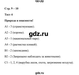 Проверочная работа 4 окружающий мир 3 класс